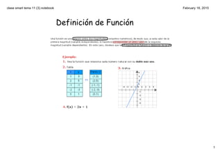 clase smart tema 11 (3).notebook
1
February 18, 2015
Definición de Función
 