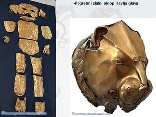-Pogrebni zlatni oklop i lavlja glava  