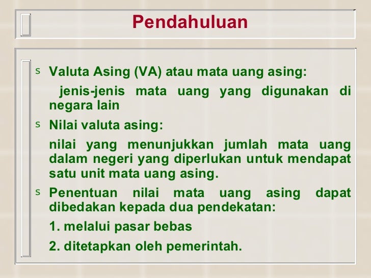 Nilai tukar valuta asing