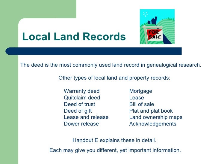 6 land & probate records
