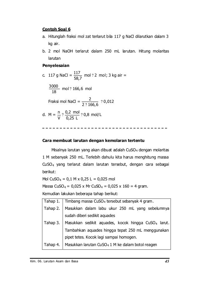 Contoh Soal Dan Jawaban Reaksi Penggaraman - Jawaban Buku