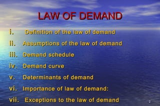 Reconventional Demand 6 law of demand | PPT