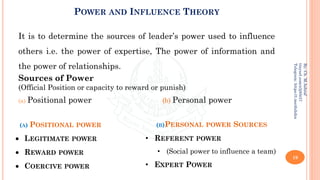 Influential Power Examples Leadership Theories | PDF