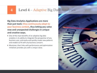 6
Big Data Analytics Applications are more
than just tools: they continuously adapt to
your business context, thus letting...