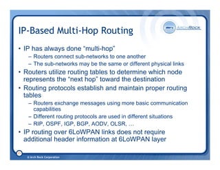 Not Routed Properly 6LoWPAN Tutorial IP on IEEE 802.15.4 Low-Power Wireless Network | PDF