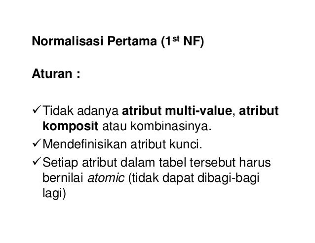 6 Materi Kuliah Normalisasi Tabel Database