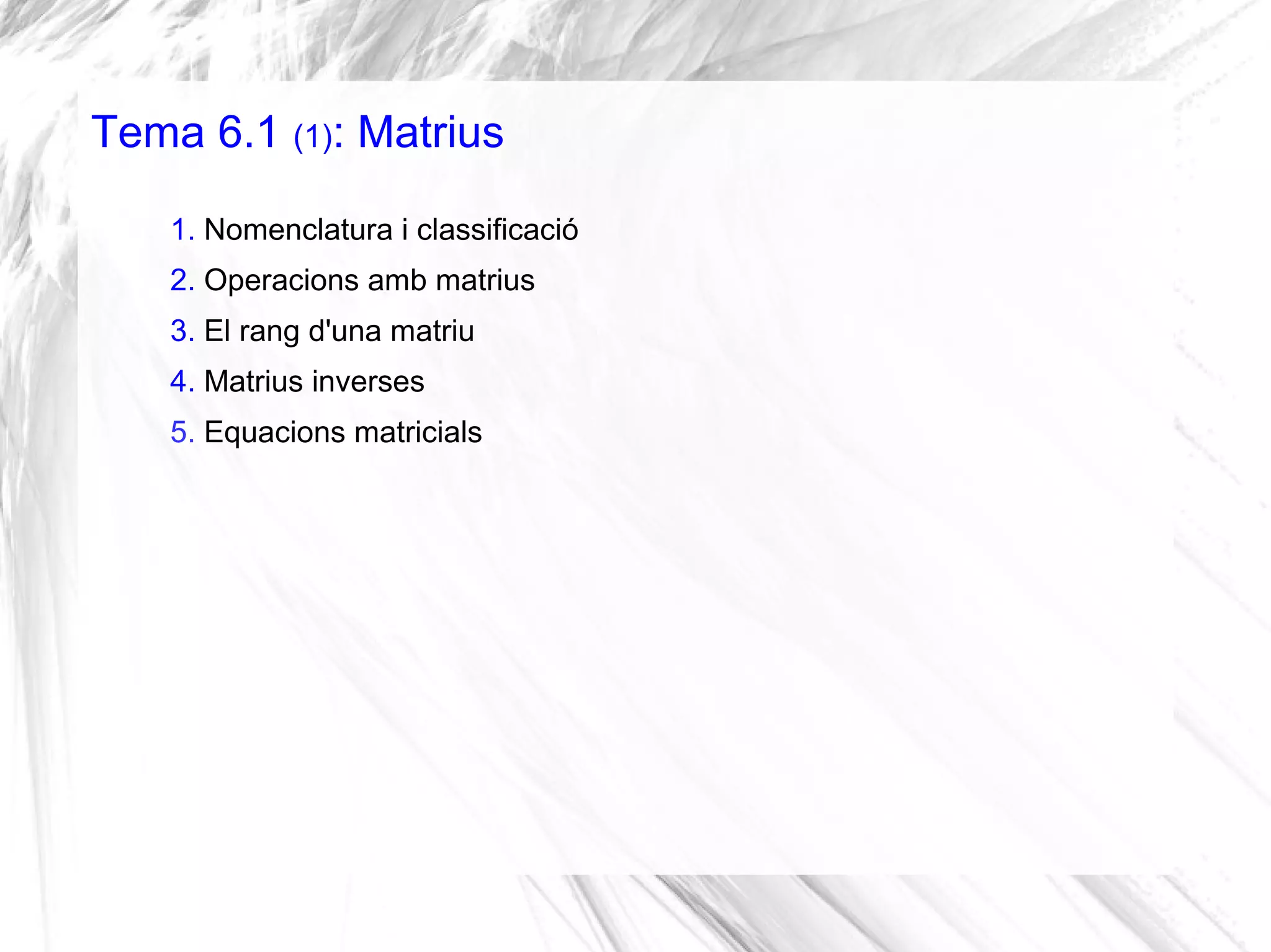 6 Matrius 2n Batxillerat | PPT