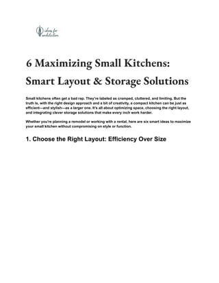 6 Maximizing Small Kitchens_ Smart Layout & Storage Solutions.pdf