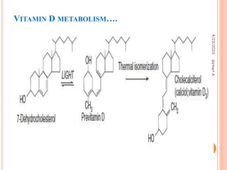 VITAMIN D METABOLISM….
4/23/2023
38
Getnet
A.
 