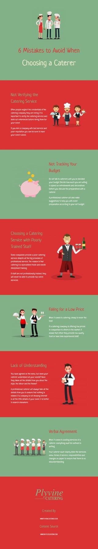 6 mistakes to avoid when choosing a caterer