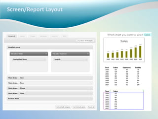 Screen/Report Layout
 