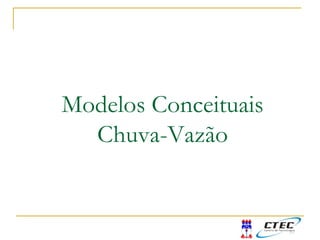 Modelos Conceituais
Chuva-Vazão
 