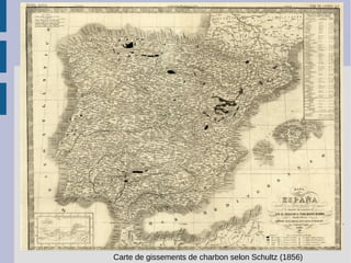 Carte de gissements de charbon selon Schultz (1856)
 