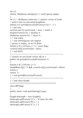 6Modify the bfs.java program (Listing A) to find the minimu.docx