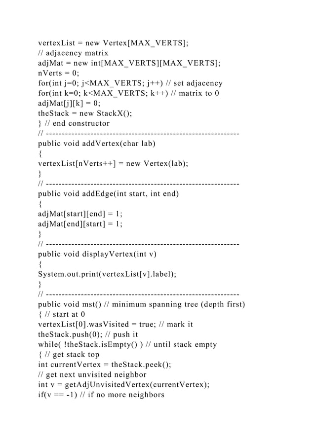 6Modify the bfs.java program (Listing A) to find the minimu.docx
