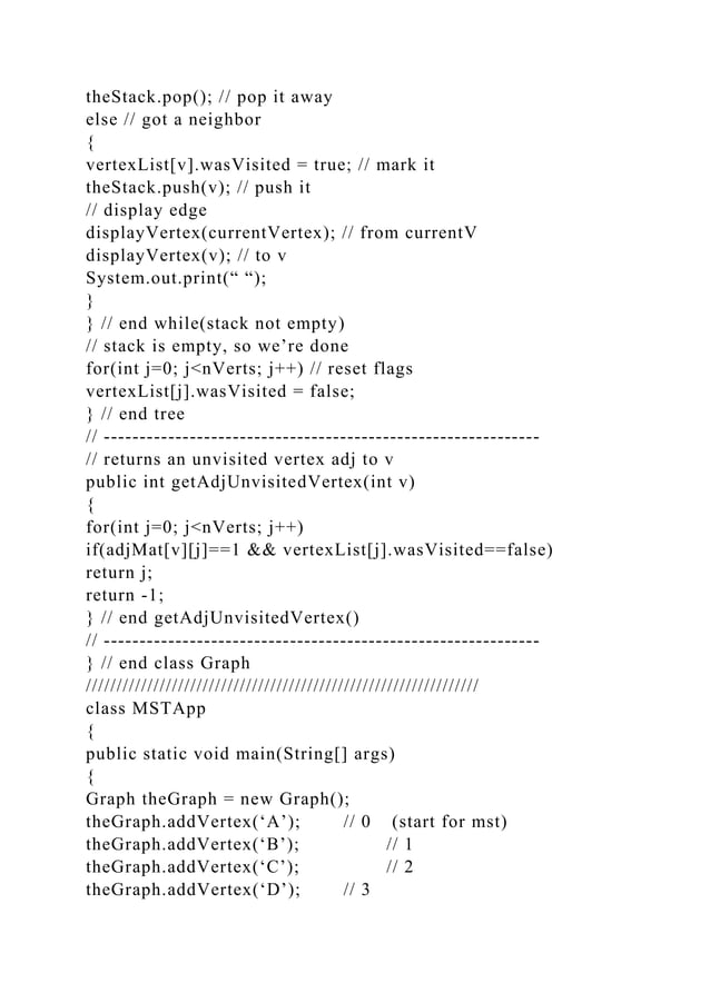 6Modify the bfs.java program (Listing A) to find the minimu.docx