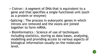 6 molecular basis of inheritance extra | PPTX