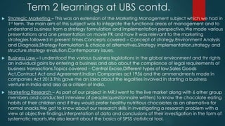 Ubs Learning 6 months of learning at ubs | PPTX
