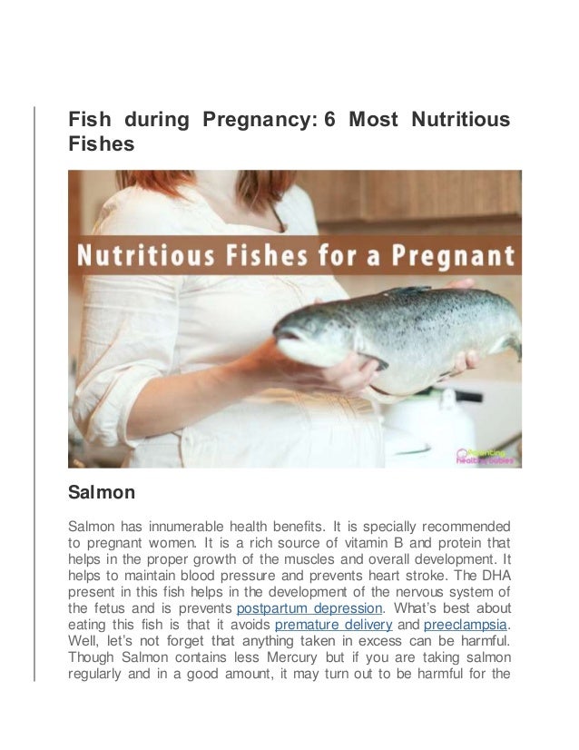 6 most nutritious fishes for a pregnant woman