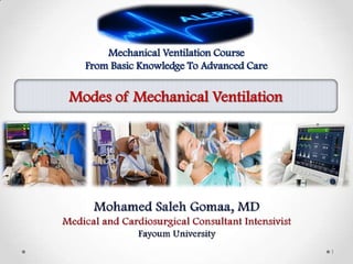 1
Mechanical Ventilation Course
From Basic Knowledge To Advanced Care
Modes of Mechanical Ventilation
 