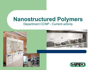 1 
Nanostructured PolymersDepartment CCNP-Current activity  