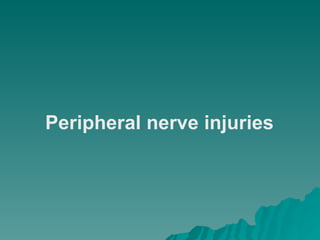 Peripheral nerve injuries 