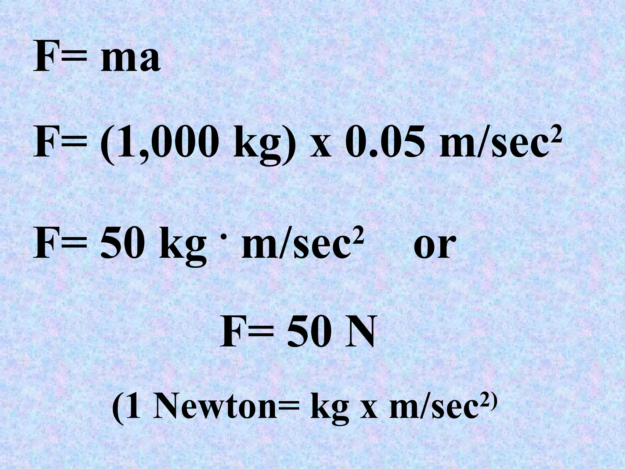 50 Kg In Newton
