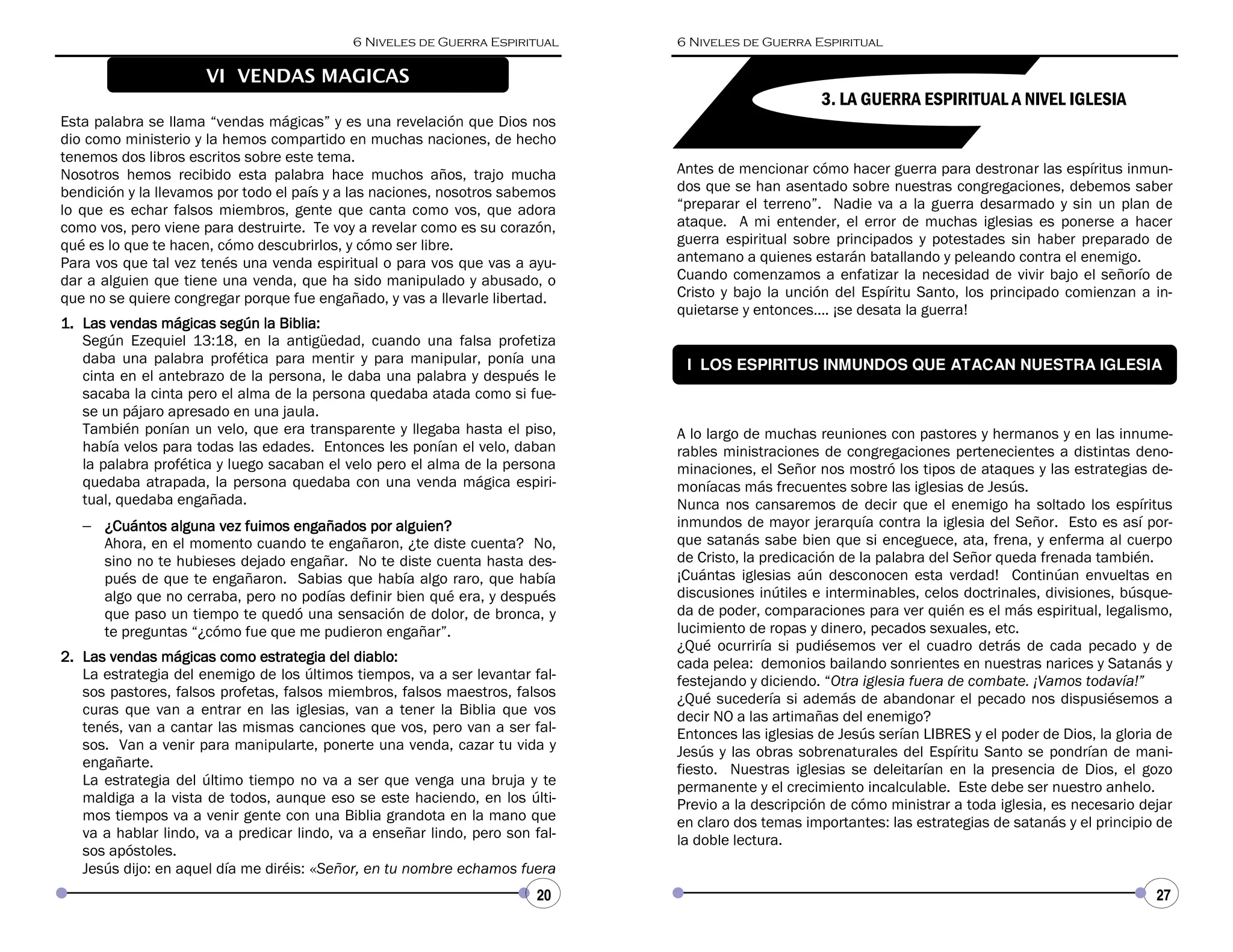 6 niveles de guerra espiritual | PDF