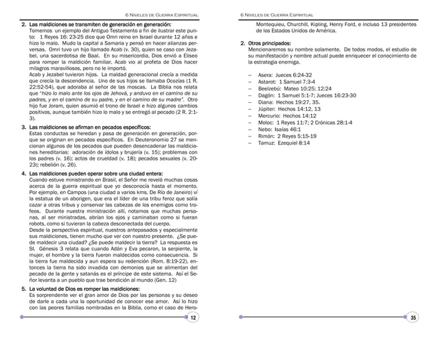 6 niveles de guerra espiritual | PDF