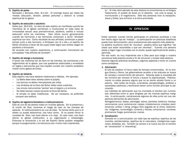 6 niveles de guerra espiritual | PDF