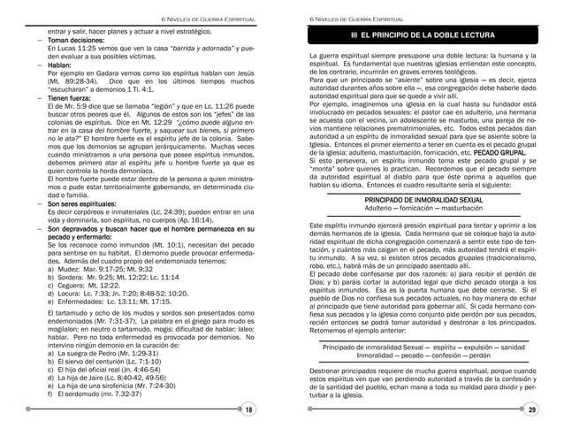 6 niveles de guerra espiritual | PDF