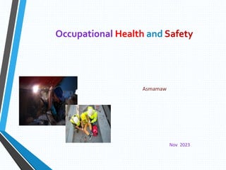 Occupational Health and Safety
Asmamaw
Nov 2023
 