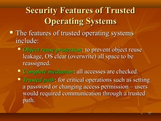 OS Database Security Chapter 6 | PPT