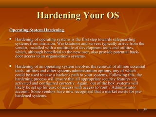OS Database Security Chapter 6 | PPT