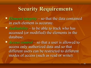 OS Database Security Chapter 6 | PPT