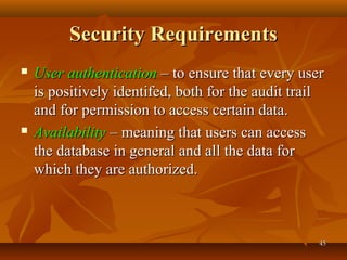 OS Database Security Chapter 6 | PPT