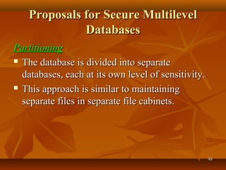 OS Database Security Chapter 6 | PPT