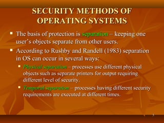 OS Database Security Chapter 6 | PPT