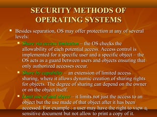 OS Database Security Chapter 6 | PPT