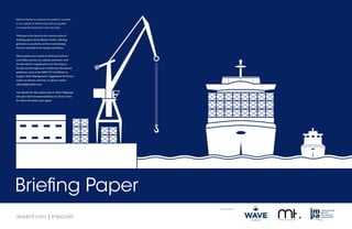 Marine Trader is pleased to present another
in our series of technical pull-out guides
on essential products and services.
Welcome to the latest in the current series of
briefing papers from Marine Trader, offering
guidance on products, services and strategy
that are essential to the marine purchaser.
These guides are created as reference tools for
your daily practise as a marine purchaser and
are intended to supplement your learning on
the job and through more traditional educational
pathways, such as the IMPA PG Certificate in
Supply Chain Management. Suggestions for future
topics are always welcome, so please contact
editorial@readmt.com
Our thanks for this update goes to Wave Shipping,
who give their recommendations on what to look
for when choosing a port agent.
Briefing Paper
readmt.com | impa.net
Sponsored by
 