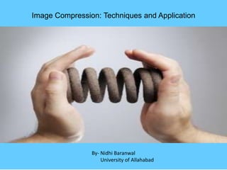 Image Compression: Techniques and Application
By- Nidhi Baranwal
University of Allahabad
 