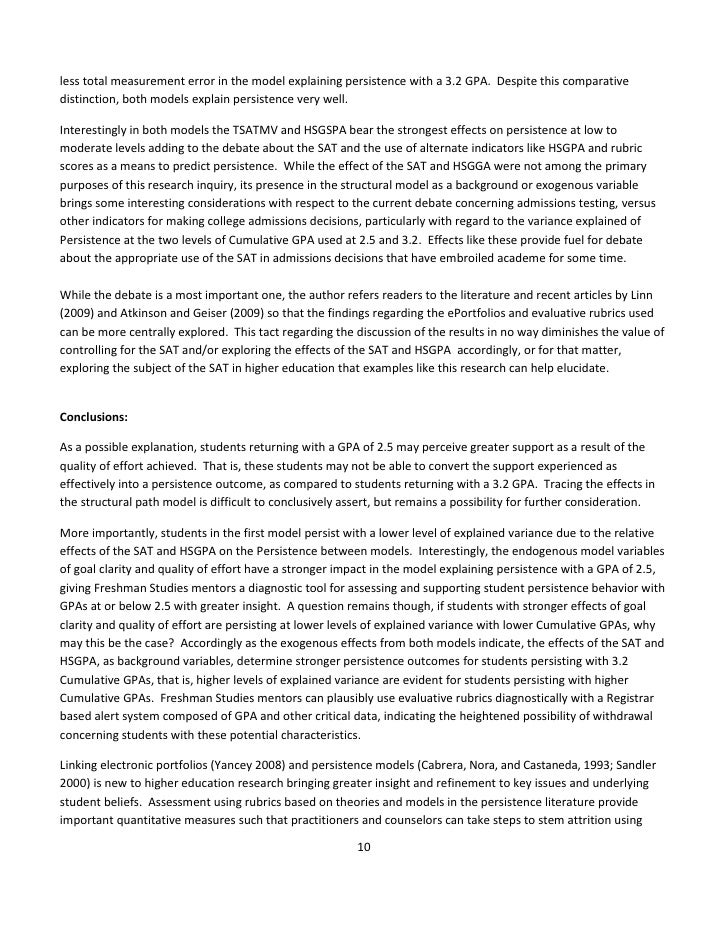 Gpa explanation essay