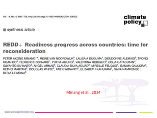 REDD+ Readiness across countries: time for reconsideration