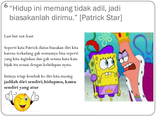 6 Petuah Hidup dari Spongebob dan Kawan Kawan