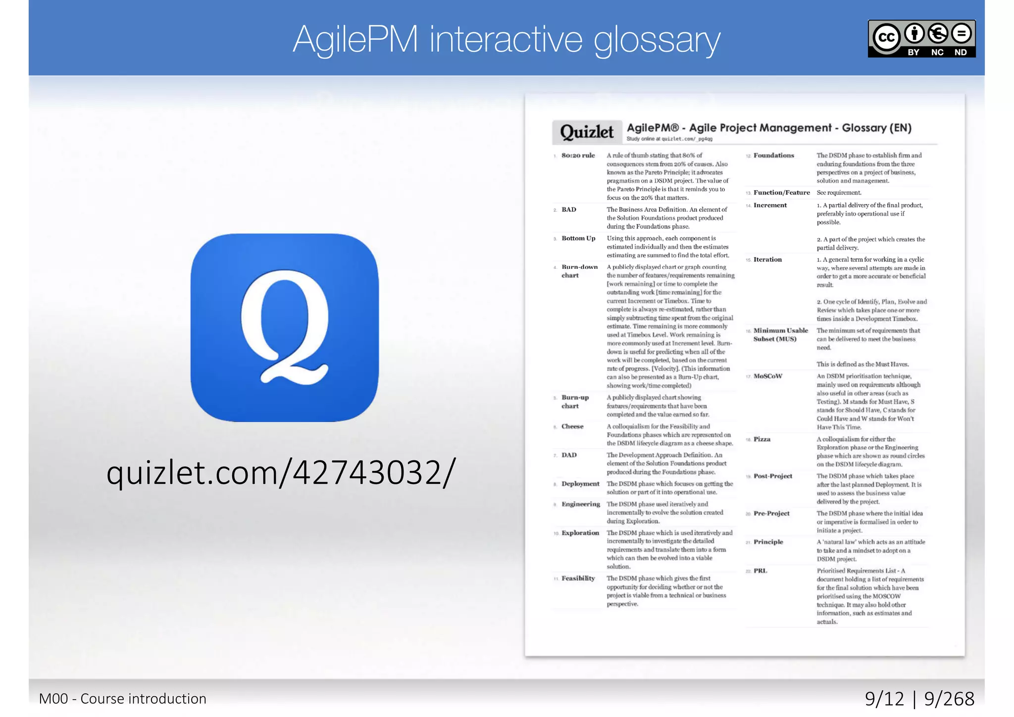 quizlet.com/42743032/
M00 - Course introduction 9/11 | 9/270
 