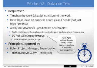 “People don’t know
what they want until
you show it to them.”
Steve Jobs
M02 - AgilePM philosophy and principles 19/39 | 57/270
 