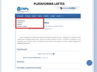 PLATAFORMA LATTES
 