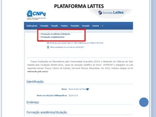 PLATAFORMA LATTES
 