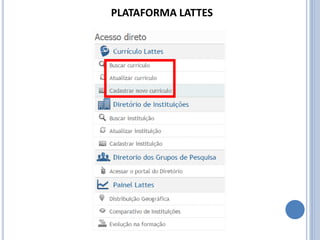 PLATAFORMA LATTES
 