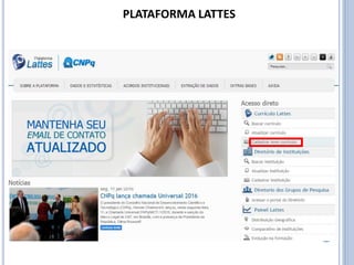 PLATAFORMA LATTES
 